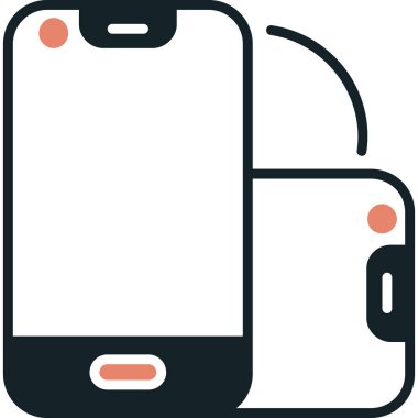 Akıllı telefon. Web simgesi basit illüstrasyon