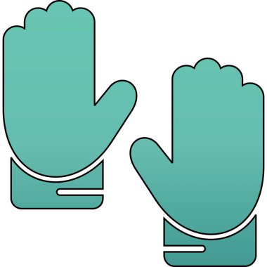 eldiven simgesi vektör illüstrasyonu