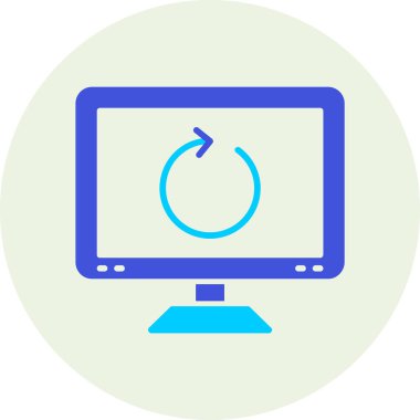 Dizüstü bilgisayar simgesinin vektör çizimi