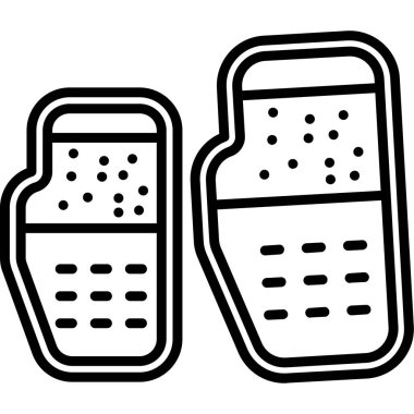 tuz ve biber ikonu, taslak biçimi