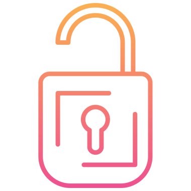 kilit simgesi, vektör illüstrasyonu