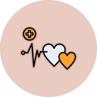 kalp vektörü simgesi arkaplanda izole edildi