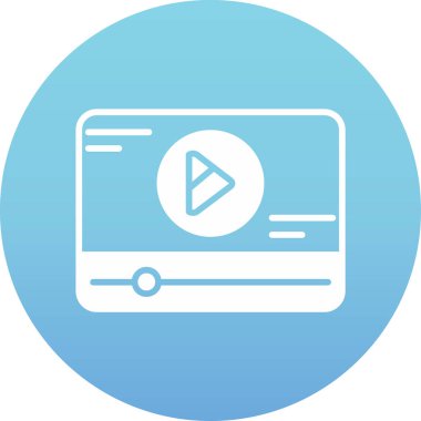 video simgesi vektör illüstrasyonu