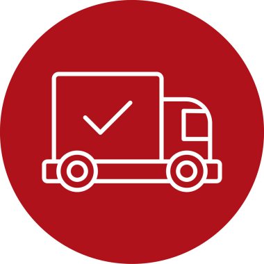 Teslimat kamyonu simgesinin vektör çizimi