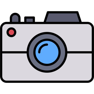 kamera fotoğraf simgesi, dış hat vektörü
