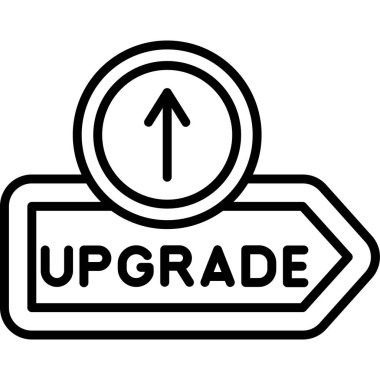 vektör çizgisi simgesini yükselt