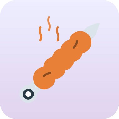 Bir sosis simgesinin vektör çizimi