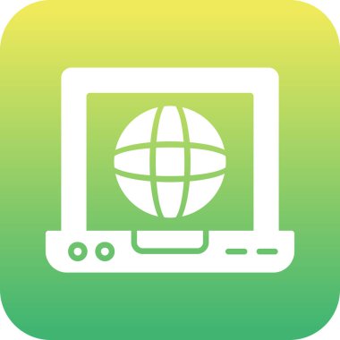 dizüstü bilgisayar web simgesi, vektör illüstrasyonu
