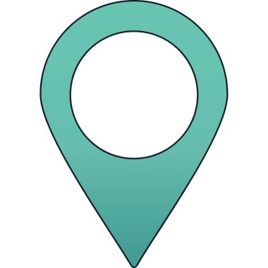 pin konumu simgesi. beyaz üzerinde izole edilmiş konum haritası vektör rengi