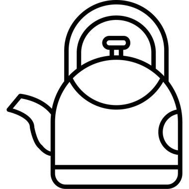 çaydanlık vektör çizgisi simgesi