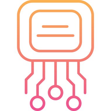 devre çipi simgesi, vektör illüstrasyonu