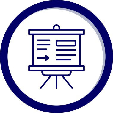 Sunum. Web simgesi basit illüstrasyon