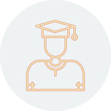 Lisansüstü kap kutsal kişilerin resmi, vektör çizim