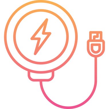 elektrik prizi modern simgesi, vektör illüstrasyonu