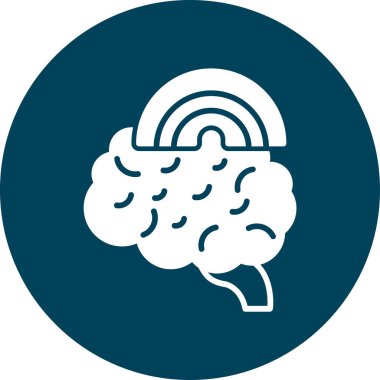 beyin ikonu vektör illüstrasyonu