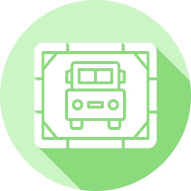Otobüs. Web simgesi basit illüstrasyon