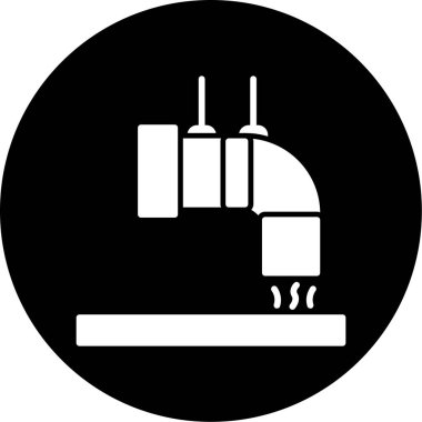 Benzin istasyonu simgesinin vektör çizimi, düzenlenebilir