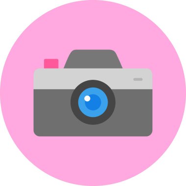 Kamera. Web simgesi basit illüstrasyon