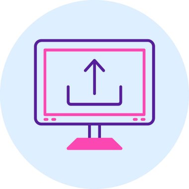 Bilgisayar. Web simgesi basit illüstrasyon