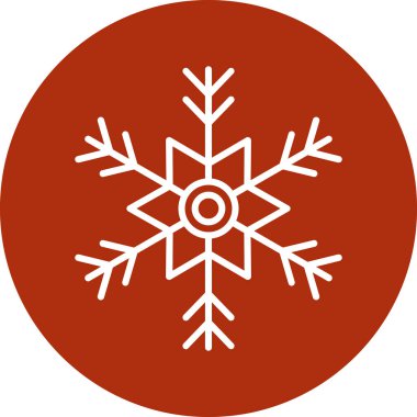 Kar tanesi. Web simgesi basit illüstrasyon