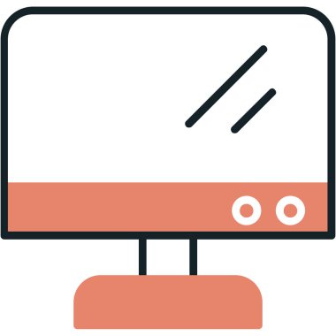 Televizyon. Web simgesi basit illüstrasyon