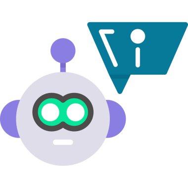 robot ikon vektör illüstrasyonu