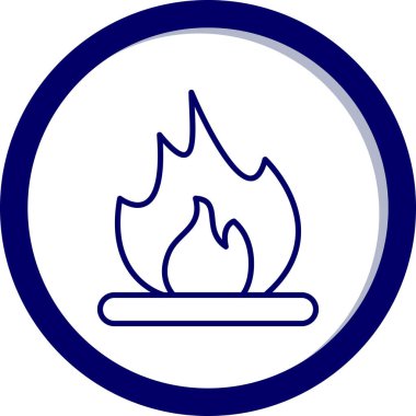 Yangın. Web simgesi basit illüstrasyon