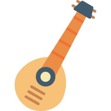 akustik enstrüman gitar vektör çizimi