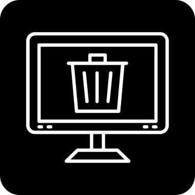 Bilgisayar. Web simgesi basit illüstrasyon