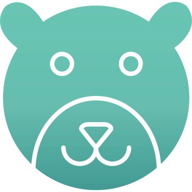 Hayvan suratlı ikon. vektör illüstrasyonu