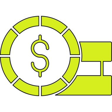 Dolar işareti beyaz üzerine izole