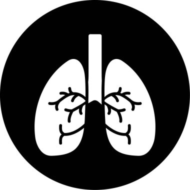 Ciğerler. Web simgesi basit illüstrasyon