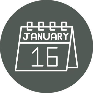 Takvim simgesinin vektör illüstrasyonu