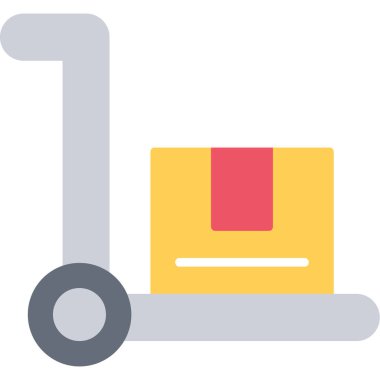 Arabası düz vektör simgesi