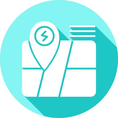 Harita konumu simgesi. Web için harita pin vektör simgesinin basit illüstrasyonu