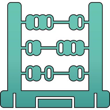 Abaküs. Web simgesi vektör illüstrasyonu