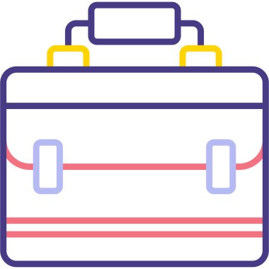 Çanta. vektör simgesi basit resimleme