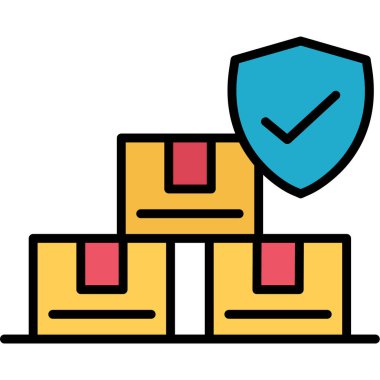 güvenlik simgesi vektör illüstrasyonu