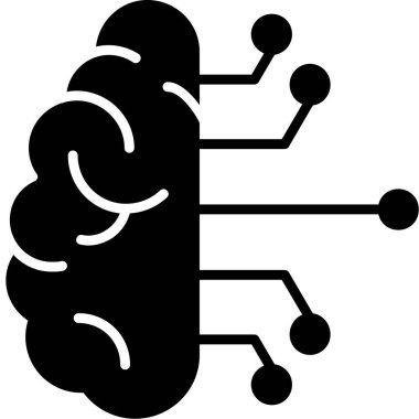 Beyin. Web simgesi basit illüstrasyon