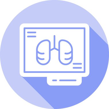 Akciğer. Web simgesi basit illüstrasyon