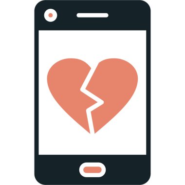 taşınabilir kırık kalp simgesi doldurulmuş ana hatlar biçiminde