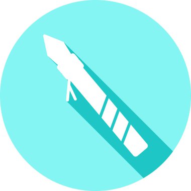 Tek bir bıçak ikonunun vektör çizimi