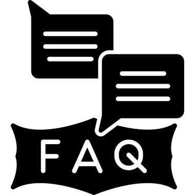 faq web simgesi basit vektör illüstrasyonu