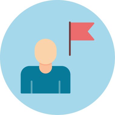 bayrak simgesi, vektör illüstrasyonu