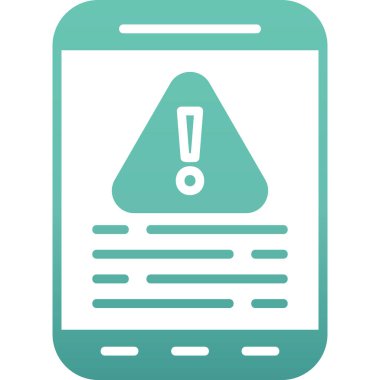 Moda biçimi izole edilmiş arka planda akıllı telefon uyarı simgesi