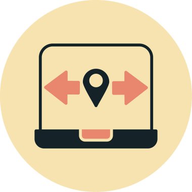 harita konumu ikon vektör illüstrasyonu