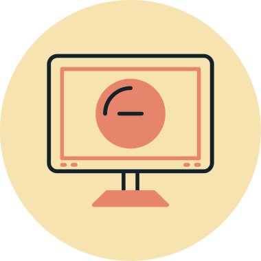 Bilgisayar. Web simgesi basit illüstrasyon