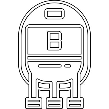 Ana hatlar biçiminde bilgisayar donanım simgesi