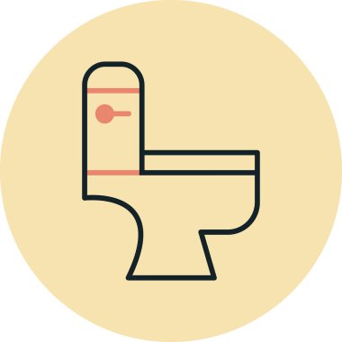 Tuvalet. Web simgesi basit illüstrasyon