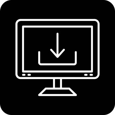 Bilgisayar. Web simgesi basit tasarım